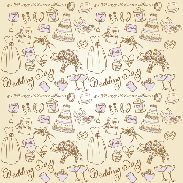 Iconos de boda — Vector de stock