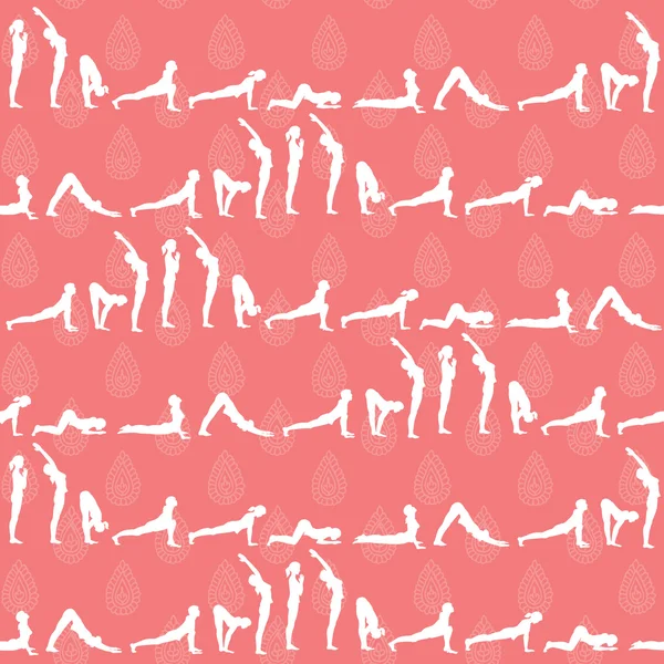 Salut au soleil yoga — Image vectorielle