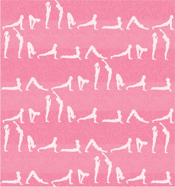 Salut au soleil yoga — Image vectorielle