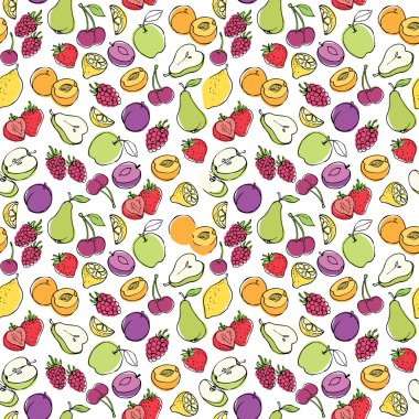 Meyve simgeler desen