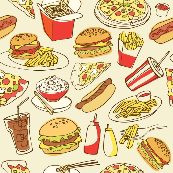 Fast food — Wektor stockowy