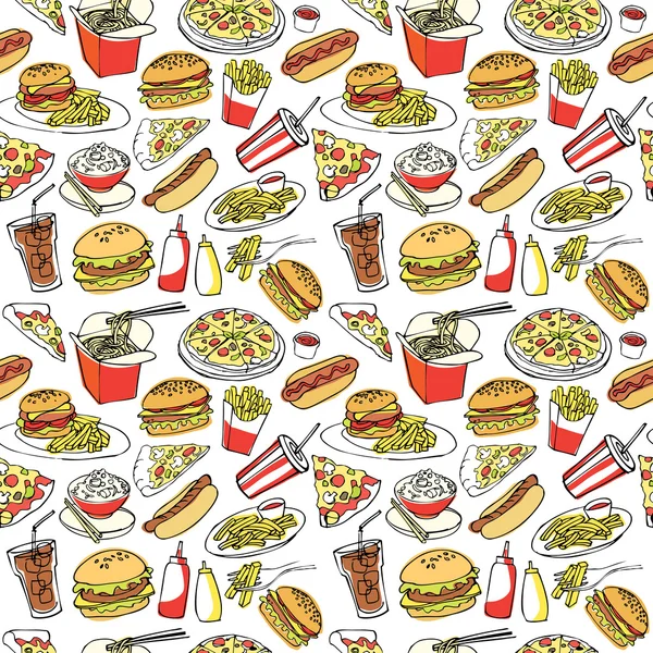 Fast food — Wektor stockowy