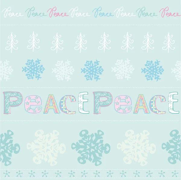 Cartão de Natal com flocos de neve — Vetor de Stock