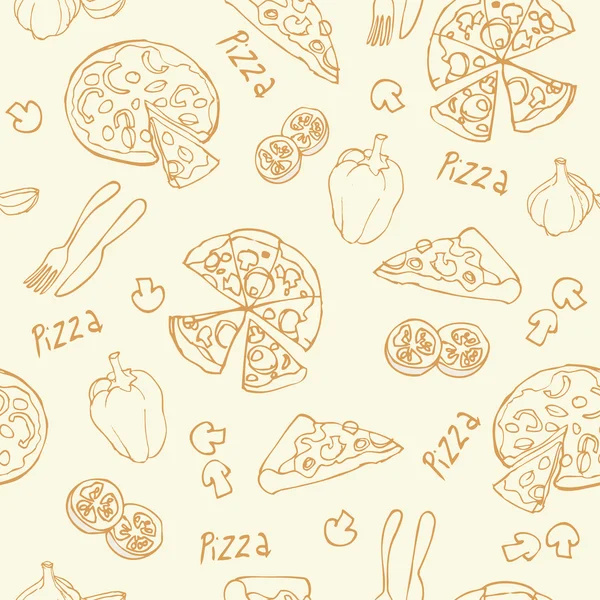 Achtergrond van de pizza — Stockvector