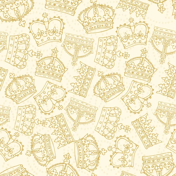 Crowns pattern — Stock Vector