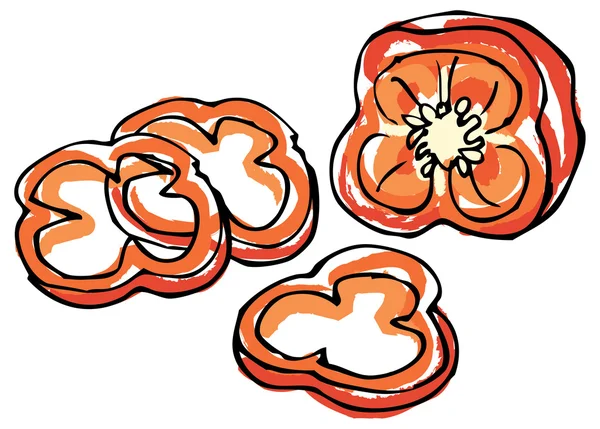 Poivron rouge — Image vectorielle