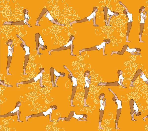 Позы йоги — стоковый вектор