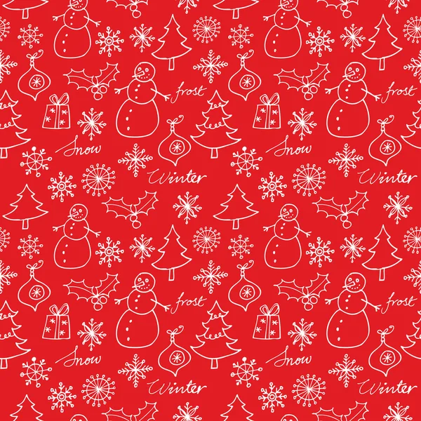 Noël fond sans couture — Image vectorielle