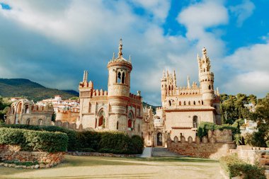 Kristof Kolomb 'a adanmış Colomare Anıt Kalesi. Benalmadena Malaga İspanya.