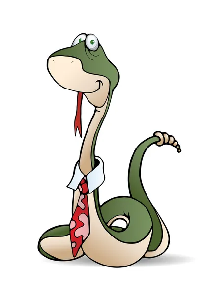 Rattle snake wear tie — Stock Photo, Image