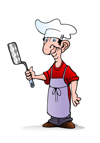Chef hold spatula — Fotografie, imagine de stoc