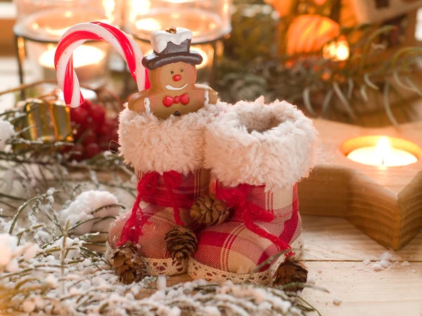 Weihnachten Retro-Stiefel — Stockfoto