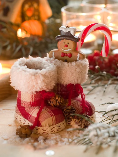 Weihnachten Retro-Stiefel — Stockfoto