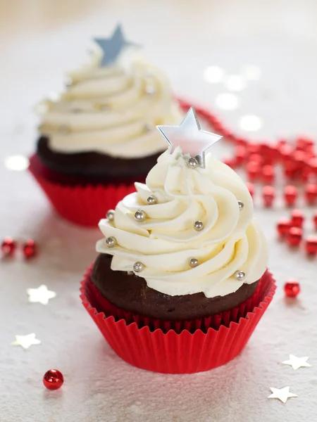 Kerstmis cupcakes — Stockfoto