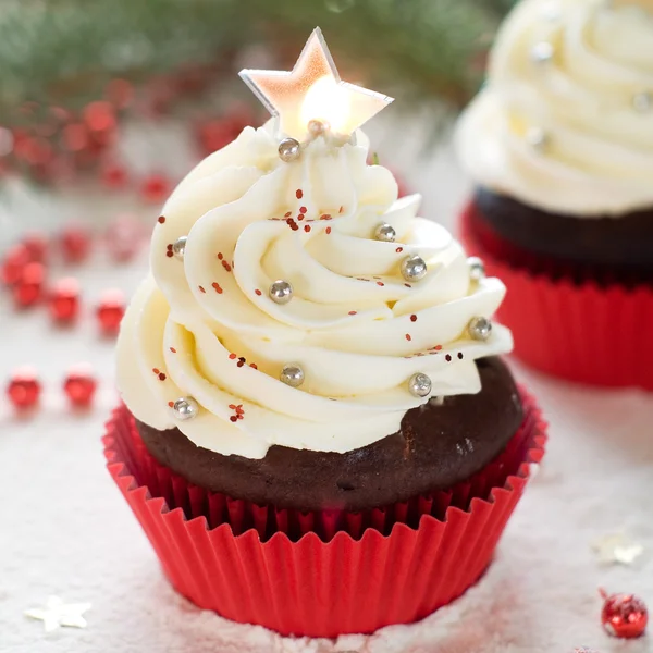 Kerstmis cupcake — Stockfoto