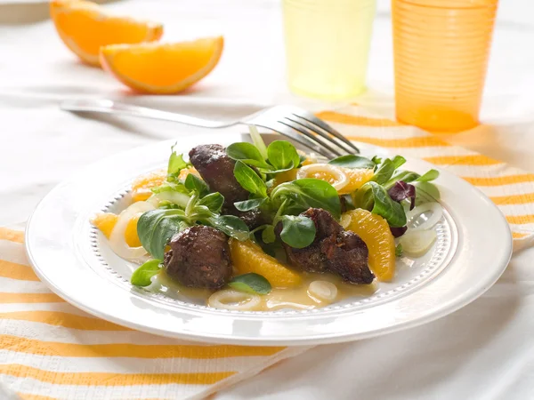 Salad with chicken — Stock Photo, Image