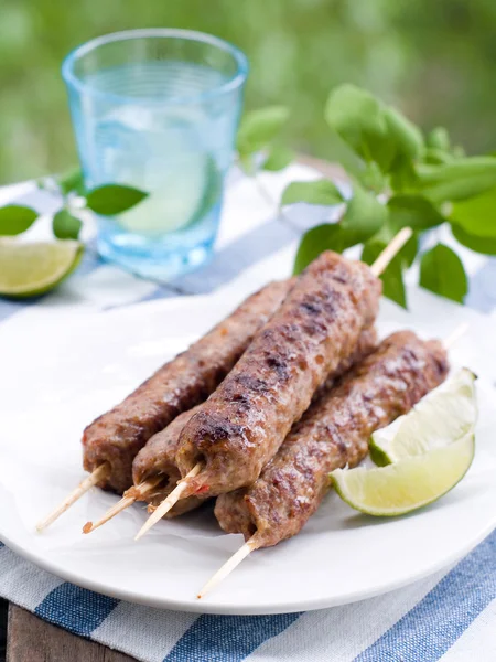 Carne picada kebab — Fotografia de Stock