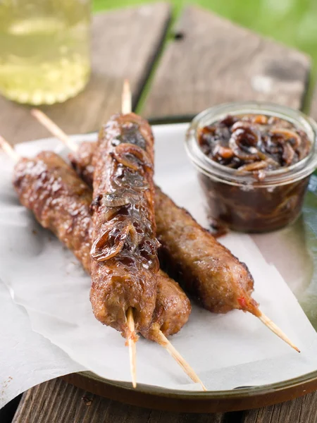 Carne picada kebab — Fotografia de Stock