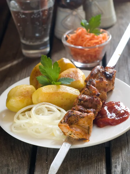 Carne kebab — Fotografia de Stock