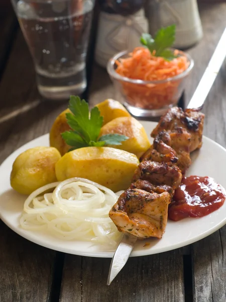 Carne kebab — Fotografia de Stock