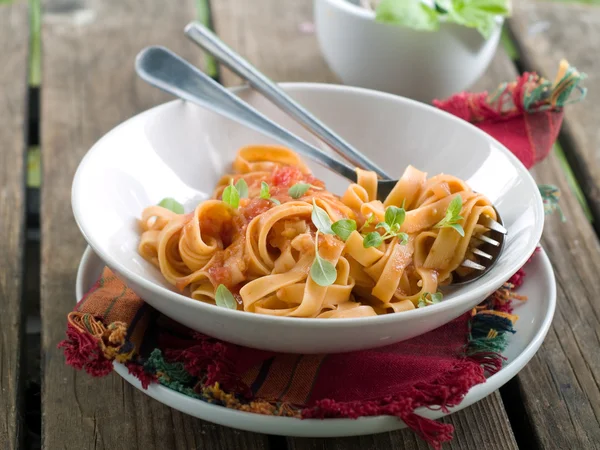 Tagliatelle makarnası — Stok fotoğraf