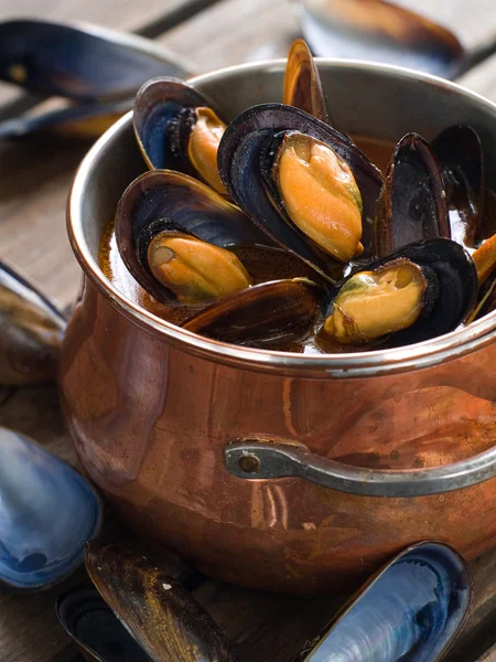 Mejillones cocidos — Foto de Stock