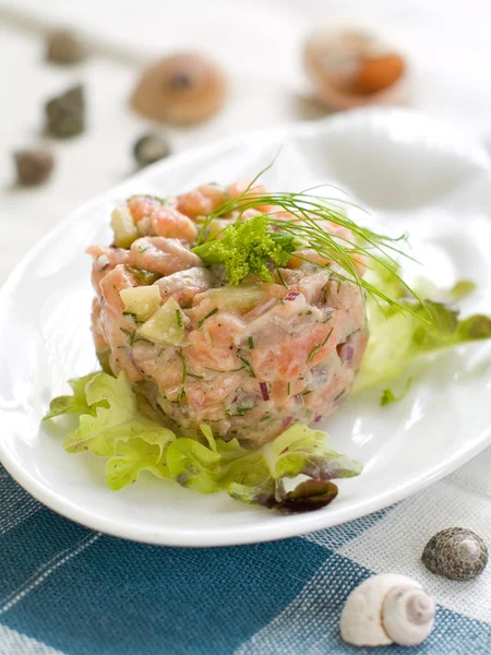 Tartare di salmone — Foto Stock