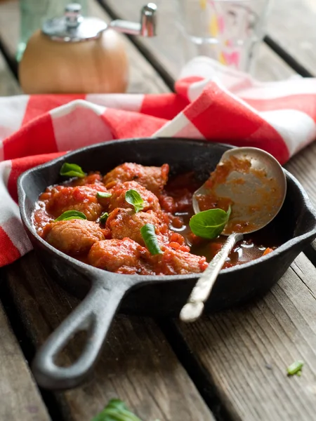 Albóndigas con salsa de tomate — Foto de Stock