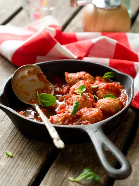 Albóndigas con salsa de tomate — Foto de Stock