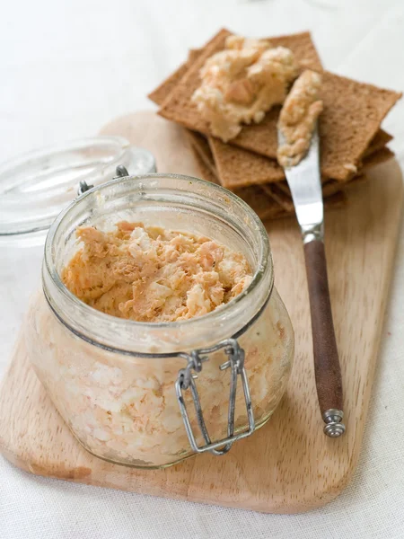 Fisk, ost och ägg pate — Stockfoto