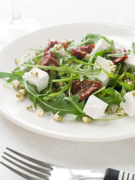 Plantaardige salade met kaas — Stockfoto