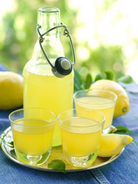Lemon liqour (limoncello) clipart