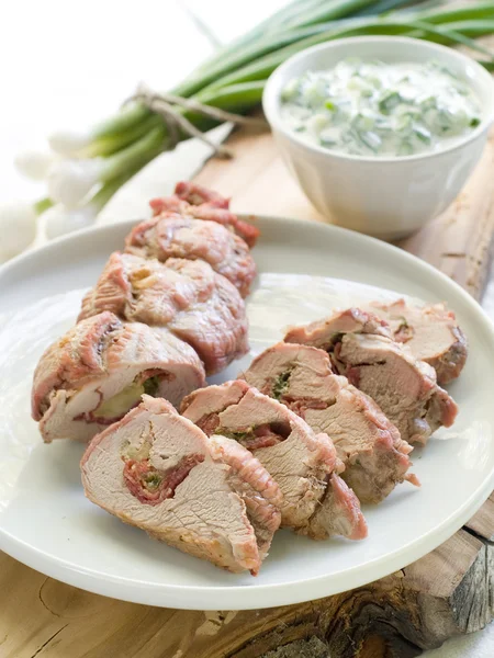 Stuffed meat roulette — Stock Photo, Image