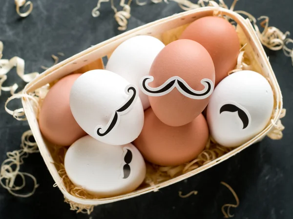 Hipster eggs — Stock Photo, Image