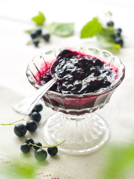 Blackcurrant jam — Stock Photo, Image