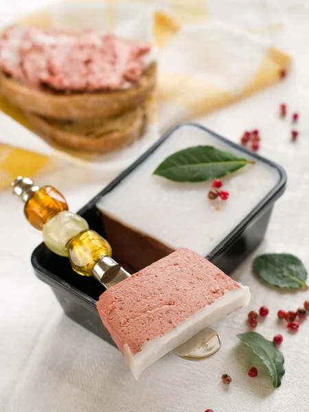 Goose or duck liver pate — Stock Photo, Image