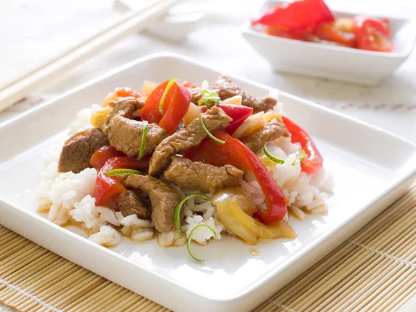 Rice with meat — Stock Photo, Image