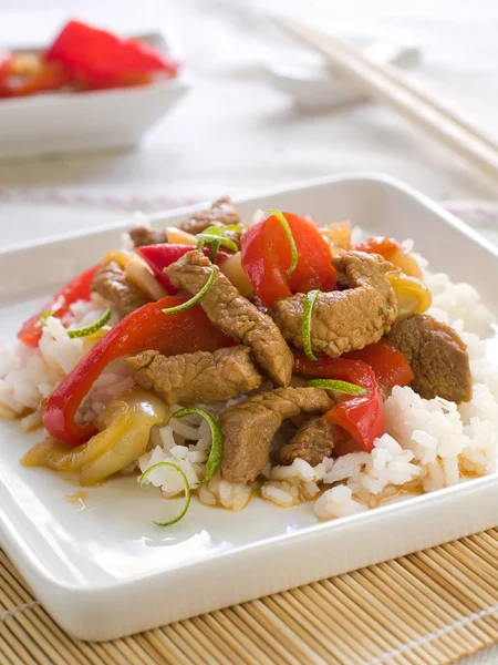 Rice with meat — Stock Photo, Image