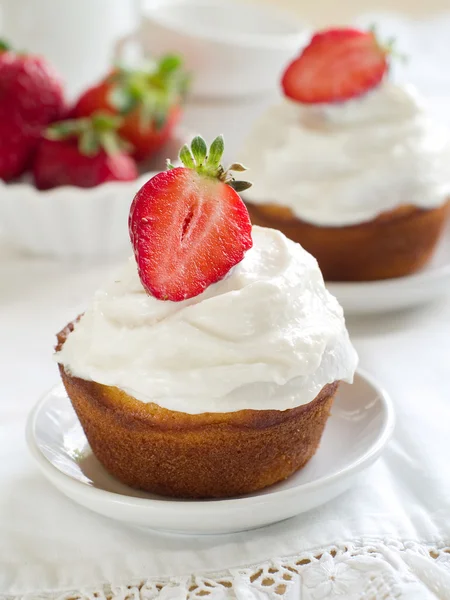 Cupcake à la fraise — Photo