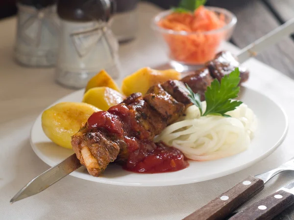 Carne kebab — Fotografia de Stock