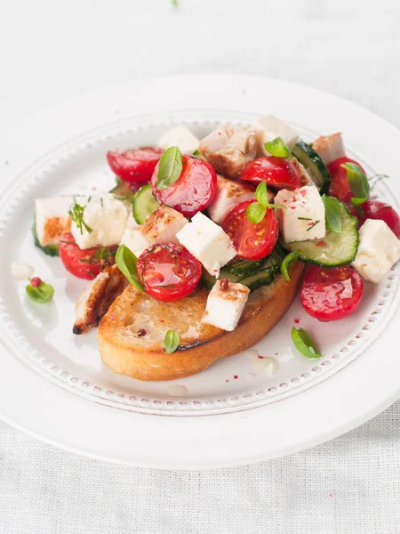 Salad on bread — Stock Photo, Image