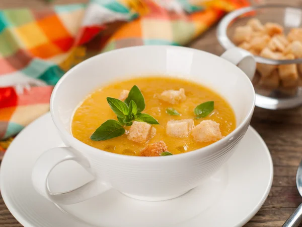 Pumpkin cream soup — Stock Photo, Image