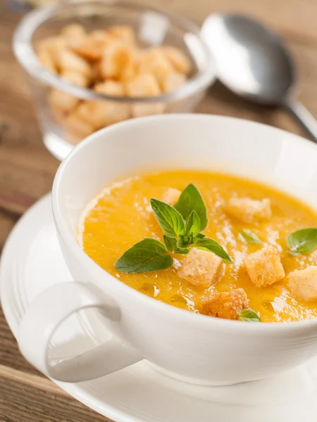 Pumpkin cream soup — Stock Photo, Image