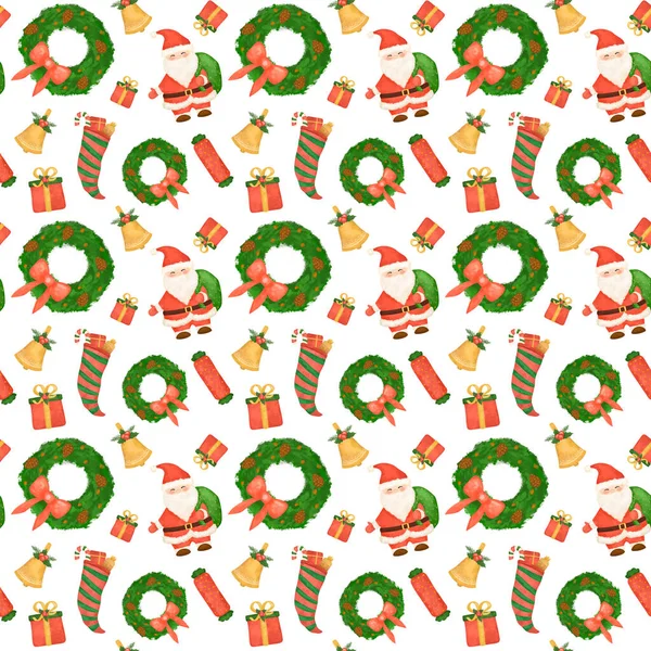 New Year Holidays Surface Pattern Wrapping Paper Christmas Scrapbook Paper — Stock Photo, Image