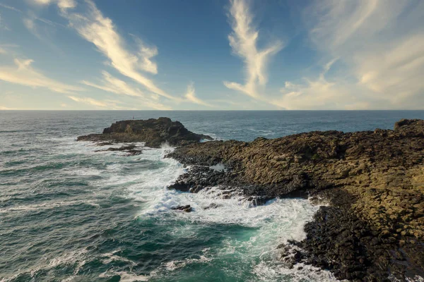 Fotografía Aérea Blow Hole Point Kiama Costa Sur Nueva Gales — Foto de Stock