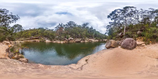 Sferyczne Panoramiczne Zdjęcie Glenbrook Creek Pobliżu Jelly Bean Pool Blue — Zdjęcie stockowe