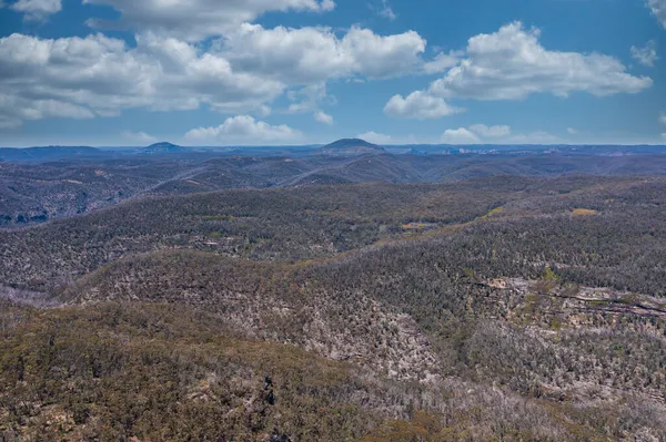 Drone Luchtfoto Van Bushland Langs Explorers Range Blue Mountains New — Stockfoto