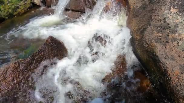 Footage Audio Rapids Small Creek Kosciuszko National Park Snowy Mountains — стокове відео