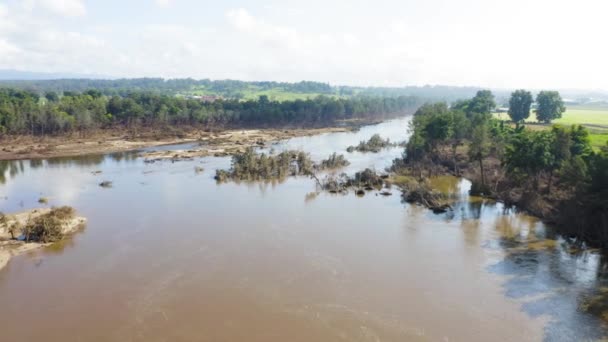 Imágenes Aéreas Aviones Tripulados Graves Inundaciones Daños Río Nepean Región — Vídeos de Stock