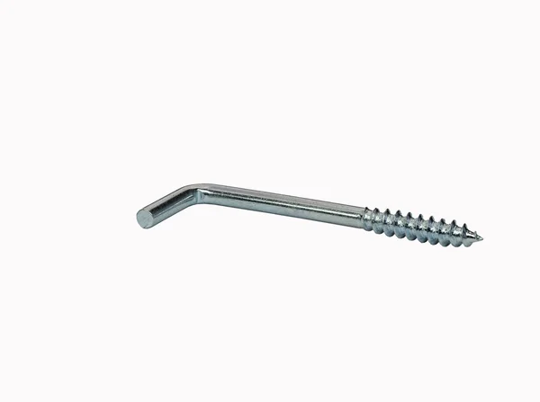 Aluminum Hook Used Home Assembly Threaded Bolt Bent Right Angles — Photo